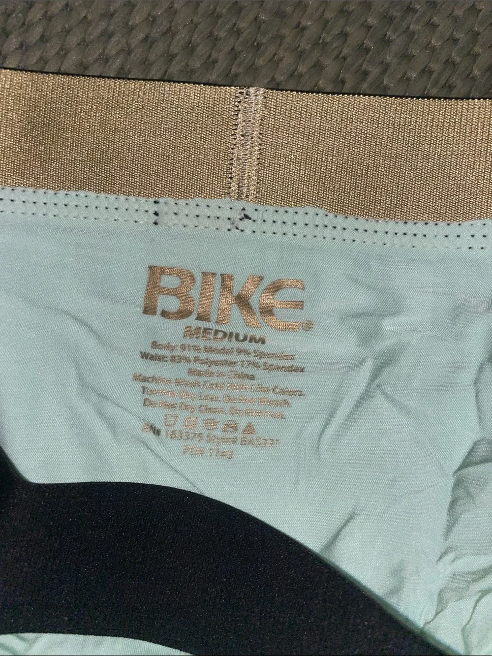 BIKE Men's Mint Green Briefs with Contrast Waistband